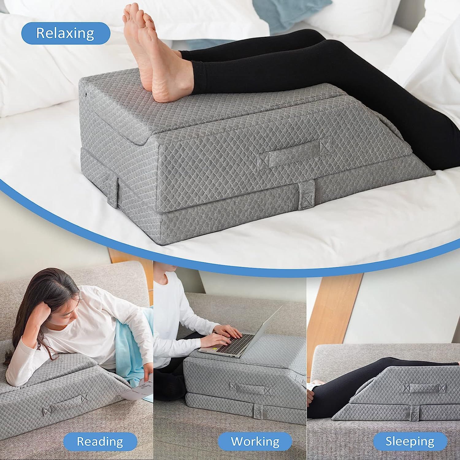 Adjustable Leg Elevation Pillows for Swelling After Surgery, Cooling