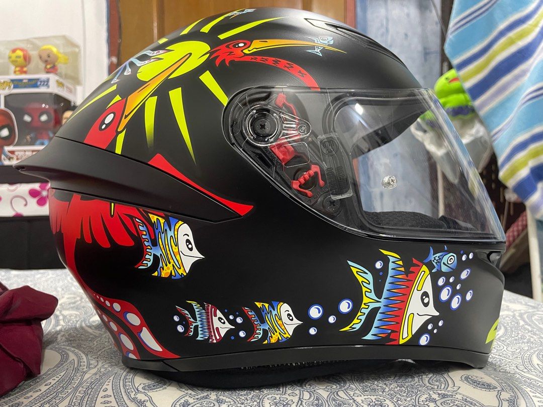 Agv helmet K1 top white zoo Motorcycles Motorcycle Apparel on