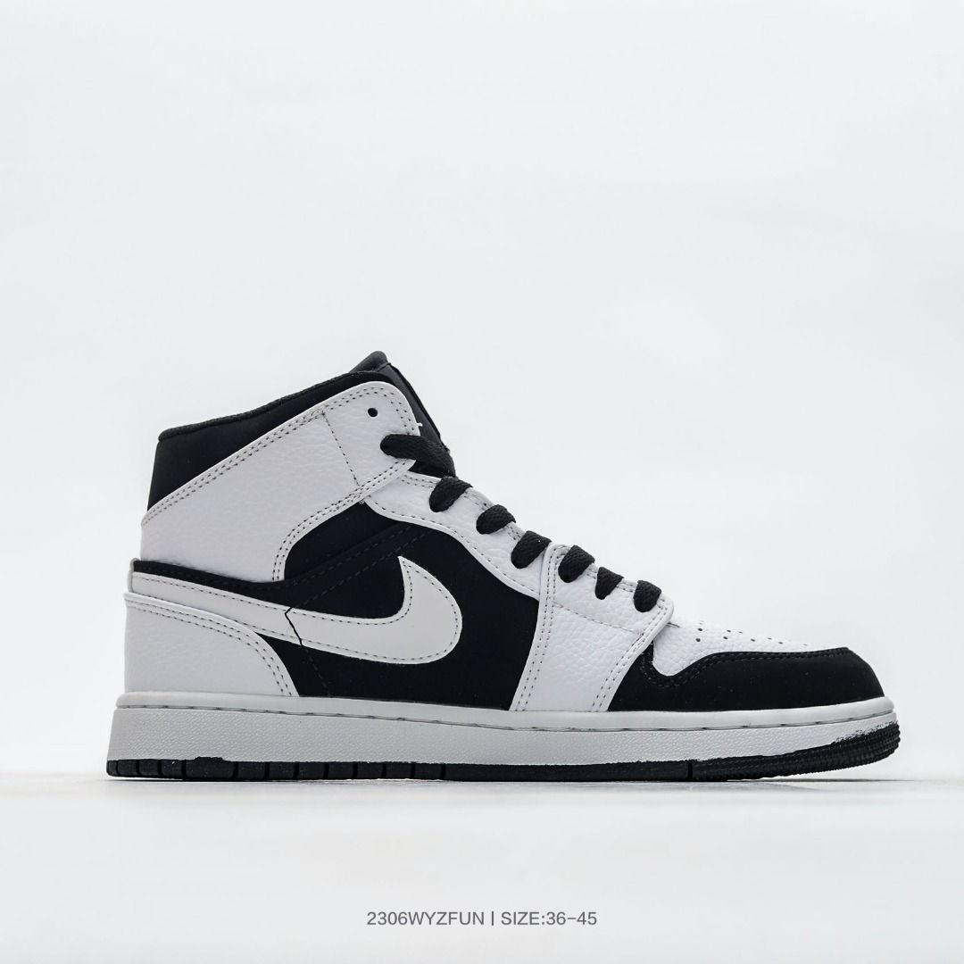 Jordan aj 1 sales mid black white