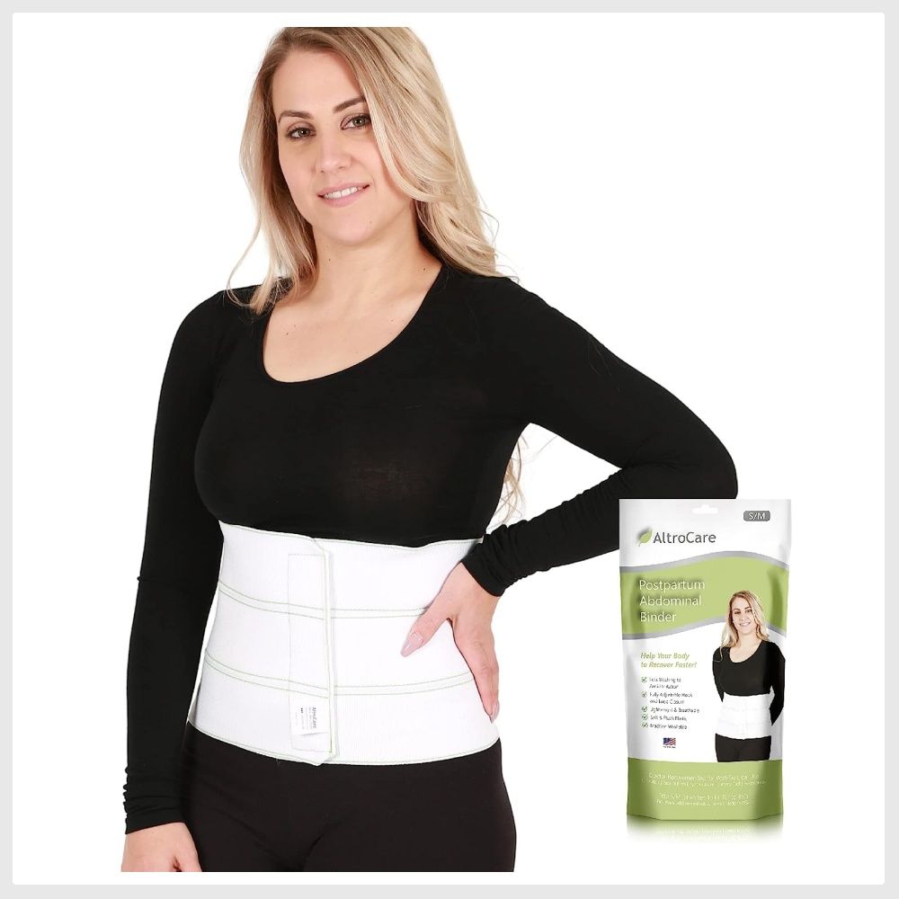 AltroCare 3 Panel, 9" high Postpartum Abdominal Binder, Stretches to