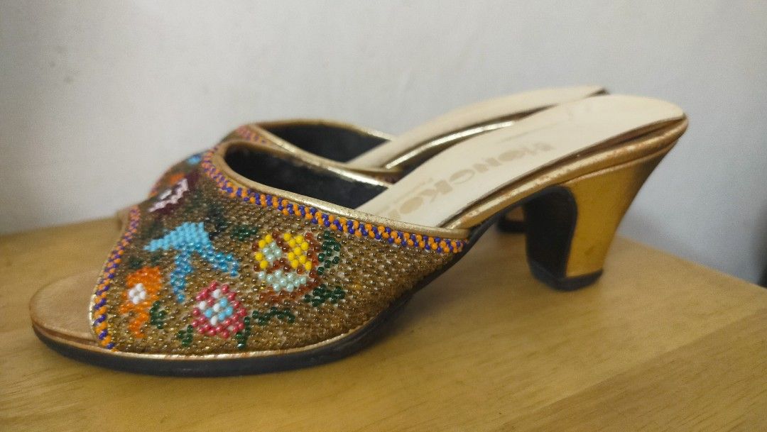 Authentic Nyonya Peranakan Manik (Beaded) Slippers, Women's Fashion