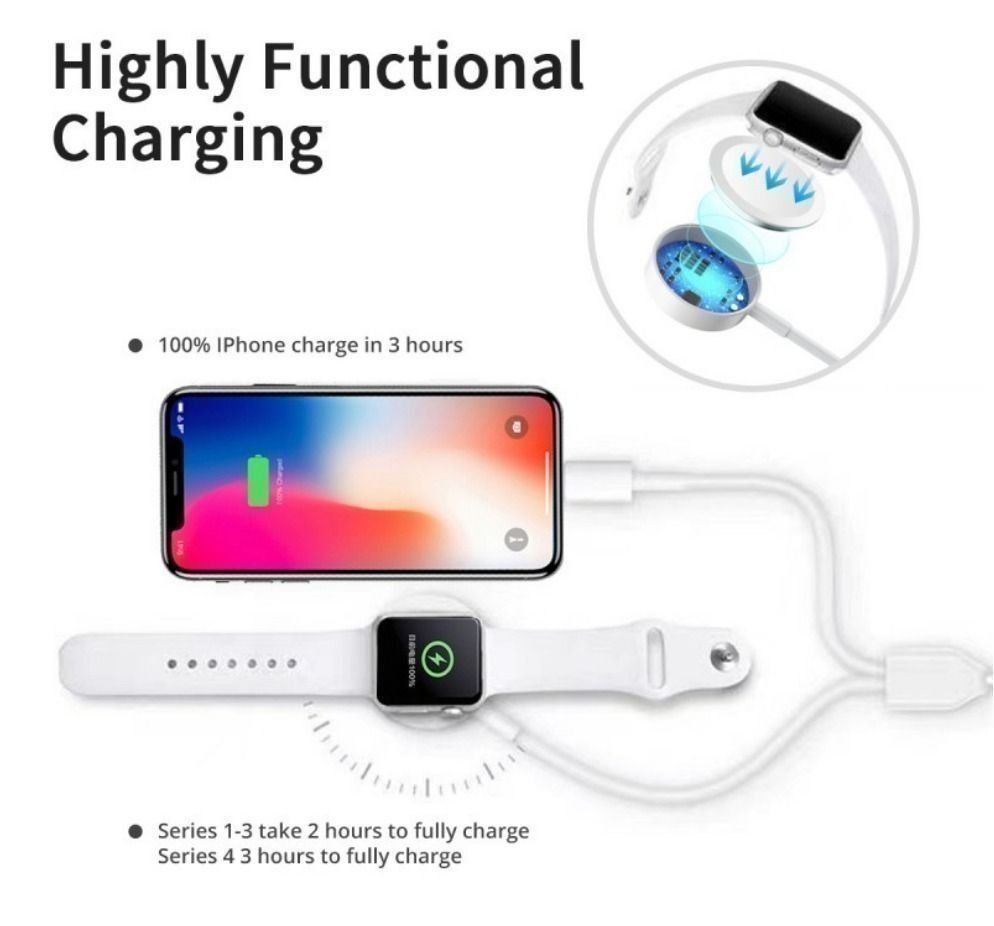 AZEADA 2 in 1 Original for Iphone Apple Watch Qi Wireless Magnetic