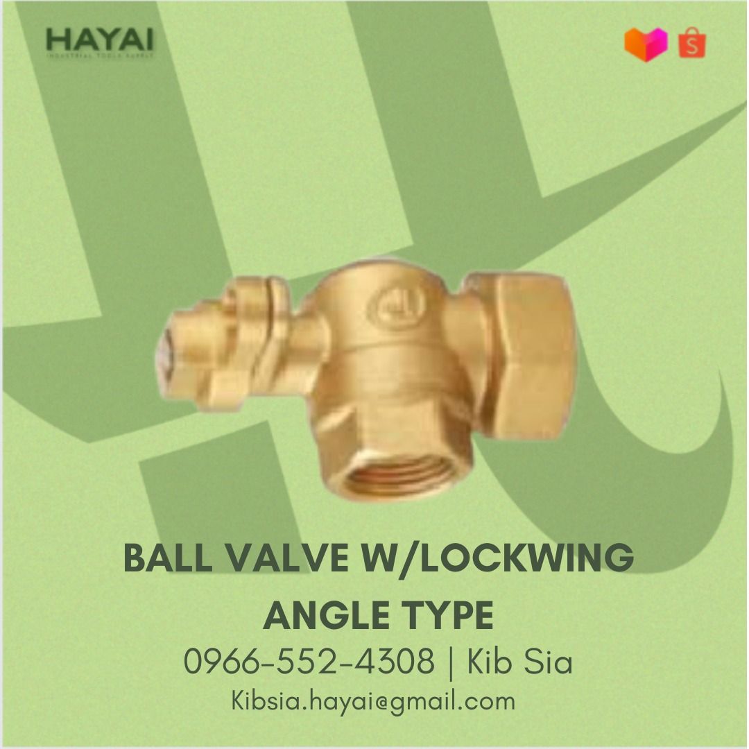 Ball Valve w/Lockwing Angle Type, Commercial & Industrial, Industrial ...