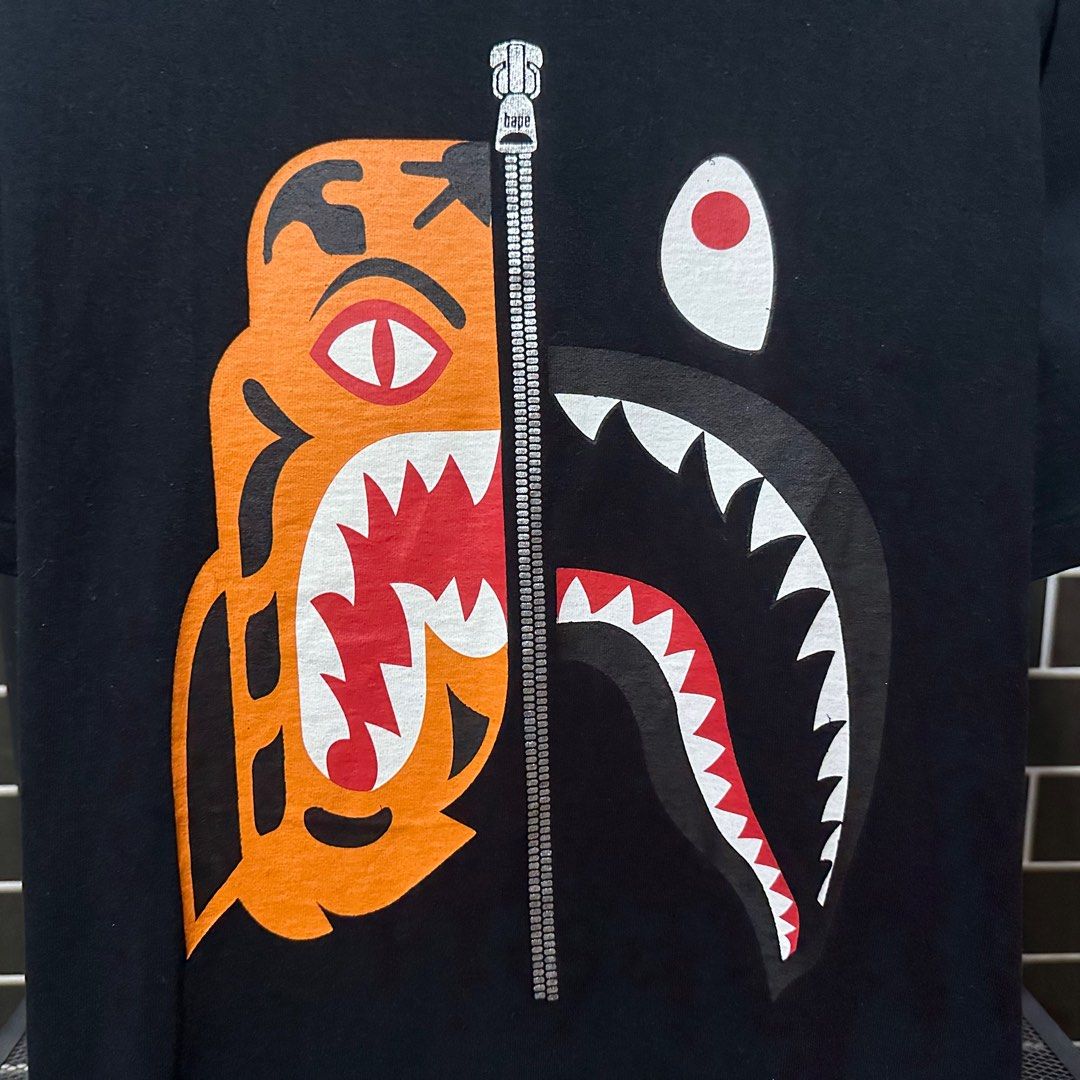 Bape tiger cheap shark tee