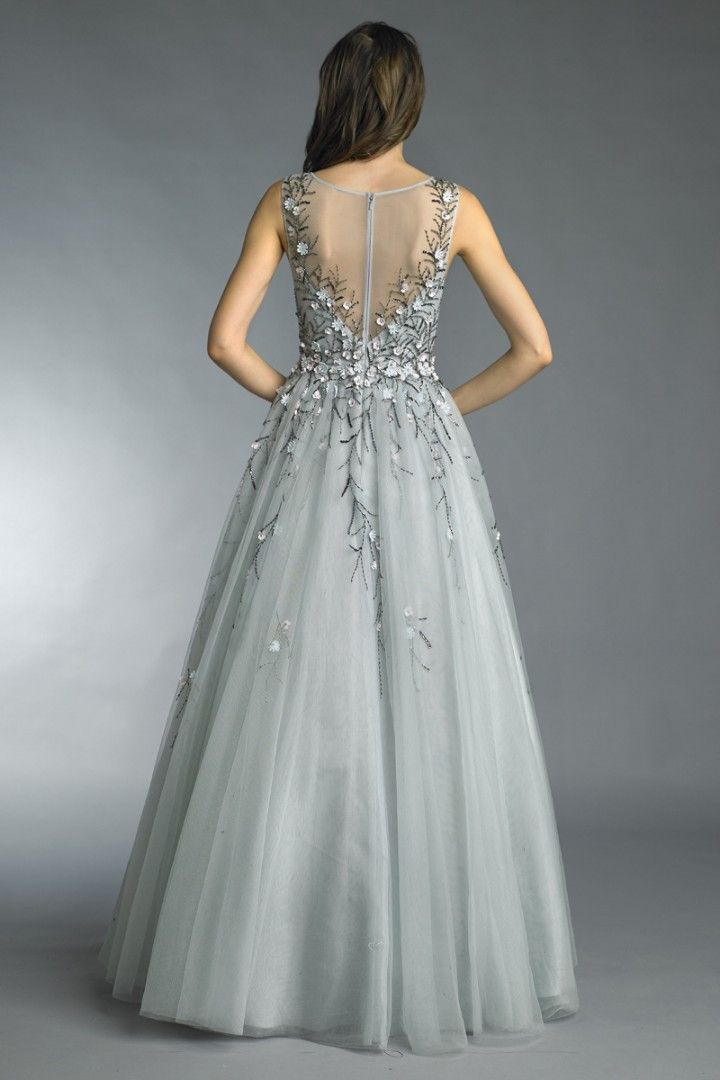 Basix black label embroidered ball gown sales