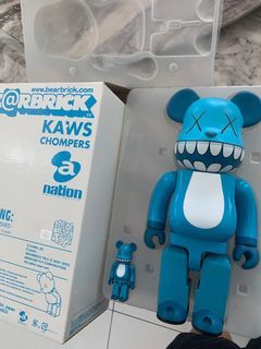 Bearbrick x a-nation KAWS Chompers 100% & 400% Set Blue - US