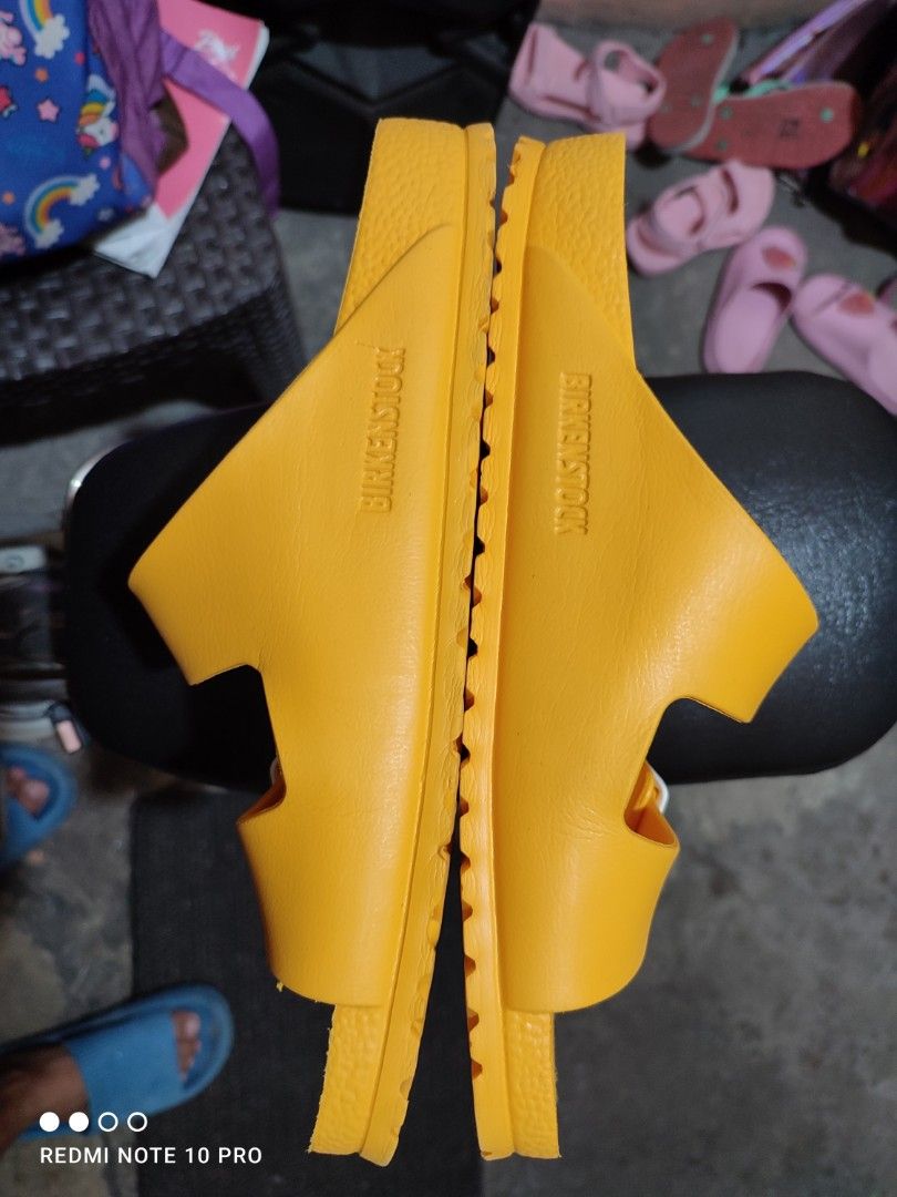 Scuba yellow cheap birkenstocks