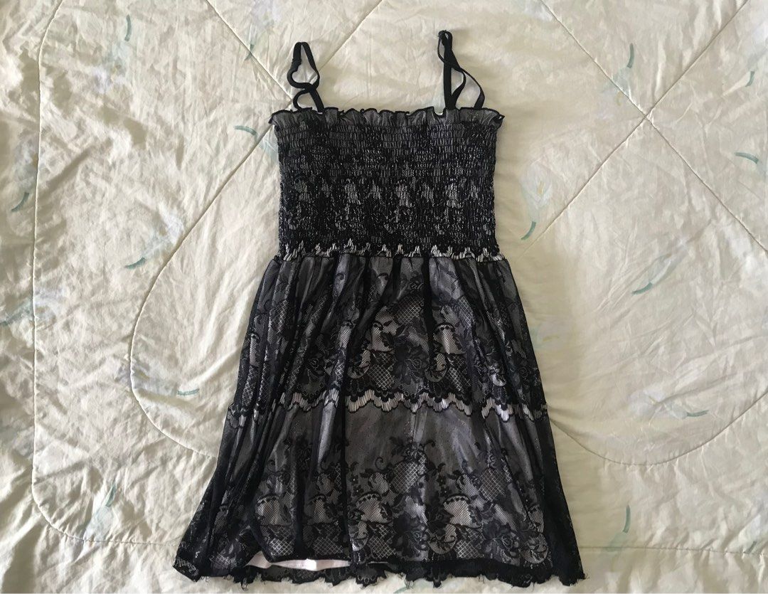 grunge babydoll dress Solstice Babydoll Dress in Black Chiffon