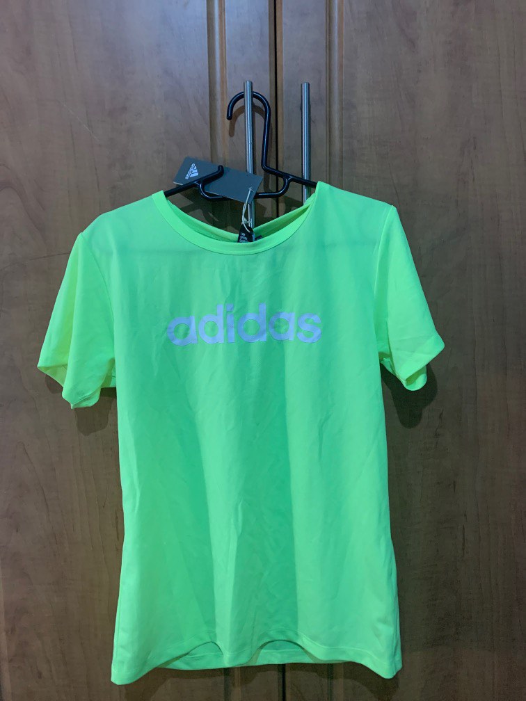 BRAND NEW AUTHENTIC ADIDAS neon yellow dri fit, Women's Fashion, Tops