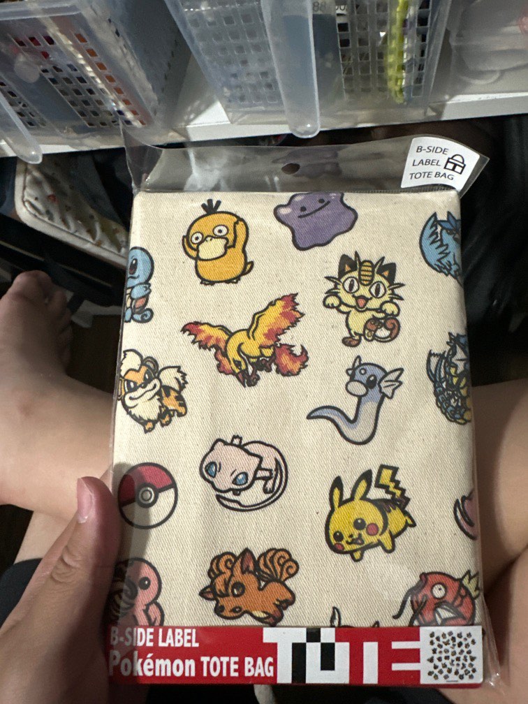 Tote Bag Full Pattern Pokémon B-SIDE LABEL