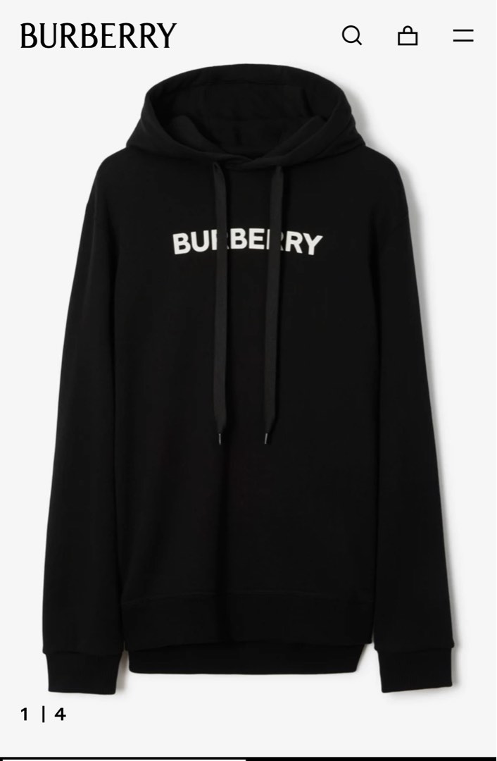 Mens black burberry on sale hoodie