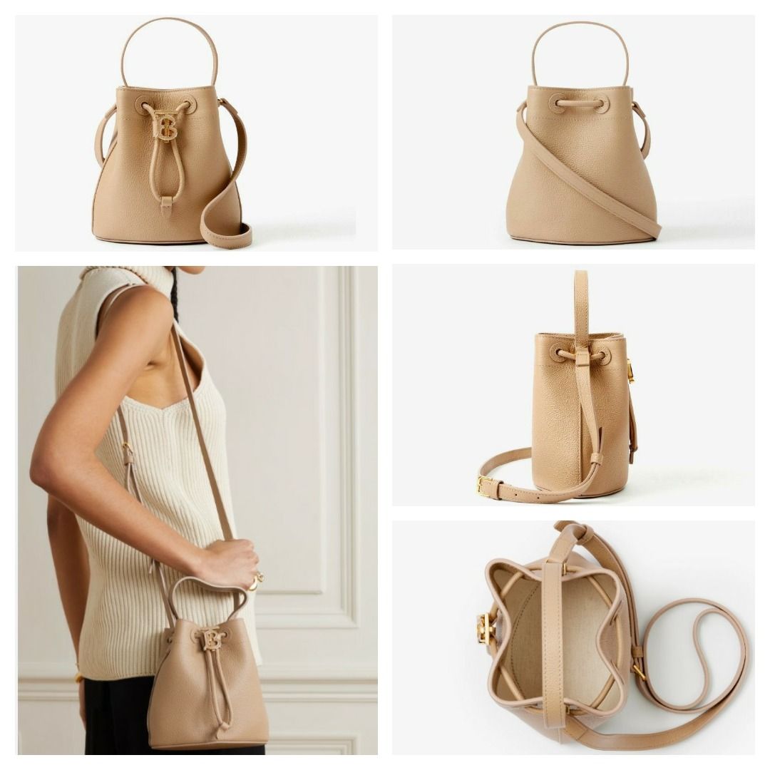 Mini TB Bucket Bag in Warm Russet Brown - Women