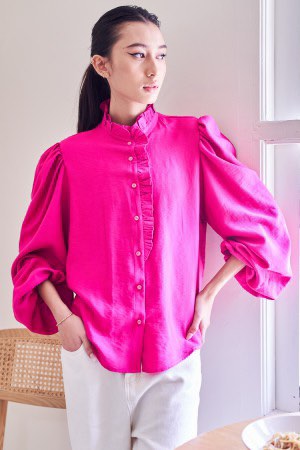 CAMILLE TOP IN FUSCHIA, Women's Fashion, Tops, Blouses on Carousell