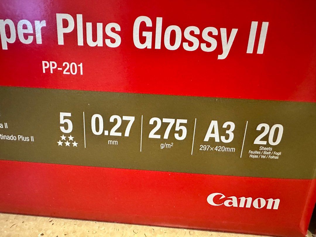 Canon Pixma Photo Paper Plus Glossy II (A3), Computers & Tech, Printers,  Scanners & Copiers on Carousell