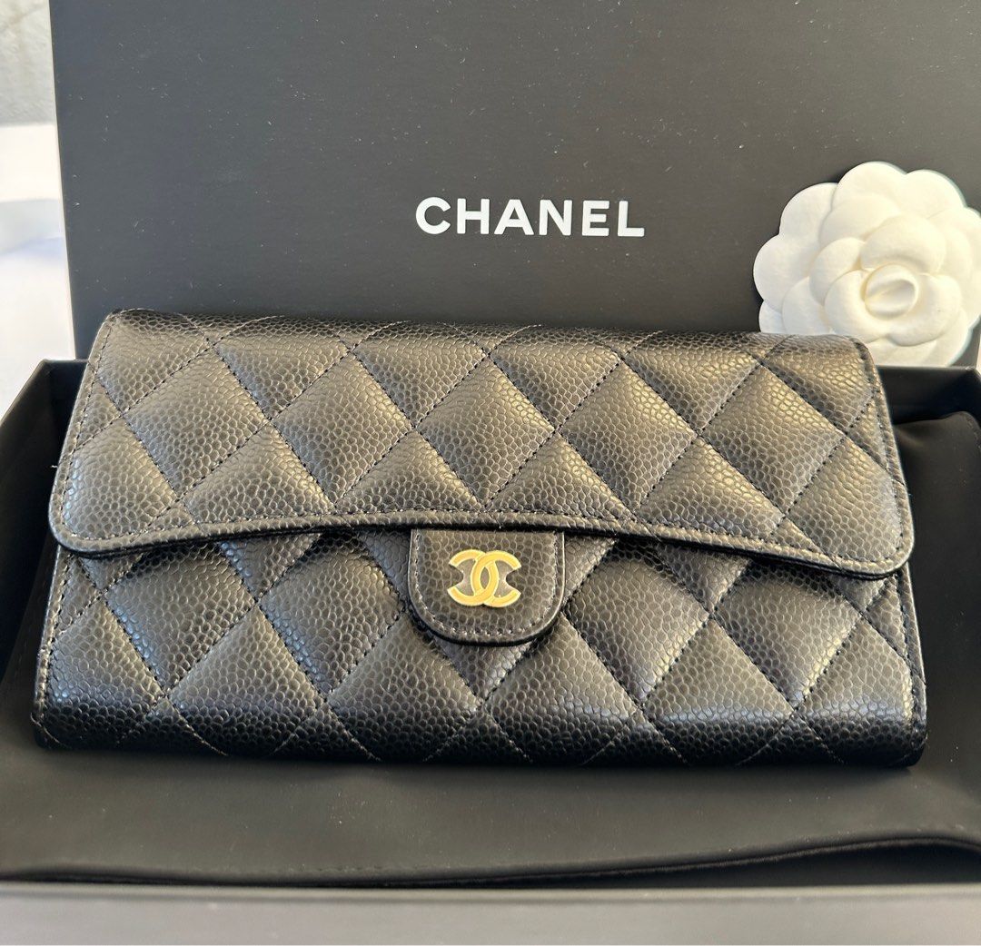 Chanel Classic Flap Long Wallet, Luxury, Bags & Wallets on Carousell