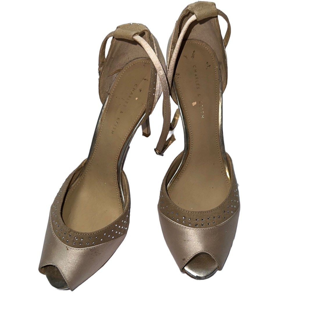 Charles & Keith Heels (Wedding Shoes), Women's Fashion, Footwear, Heels on  Carousell