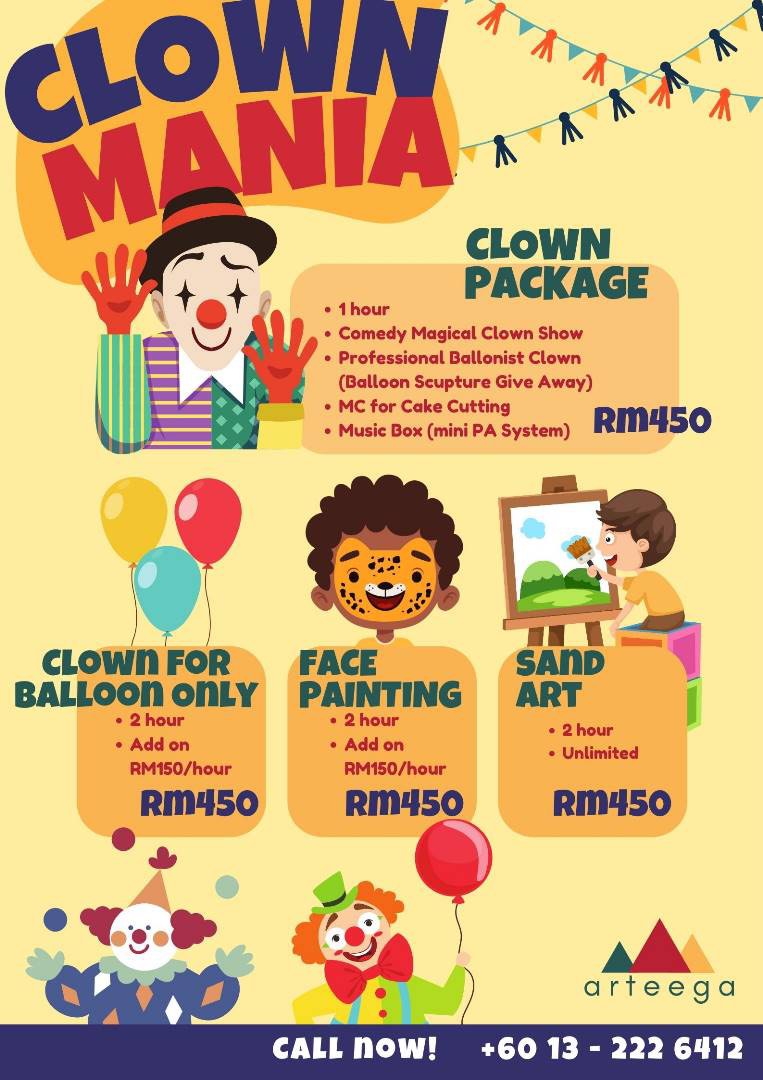 Clown, Face Painting, Birthday Party, Services, Others on Carousell