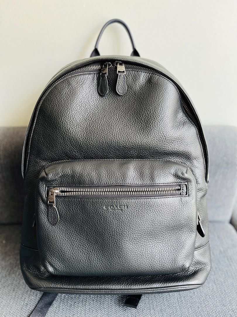 Coach Backpack Model West Pebbled Leather QB Black Women s