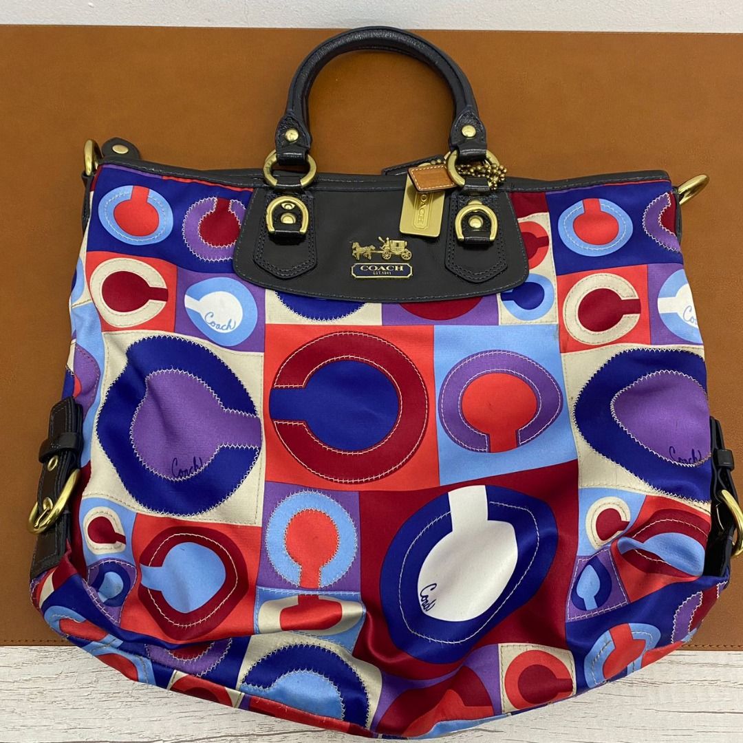 Coach clearance multicolor purse