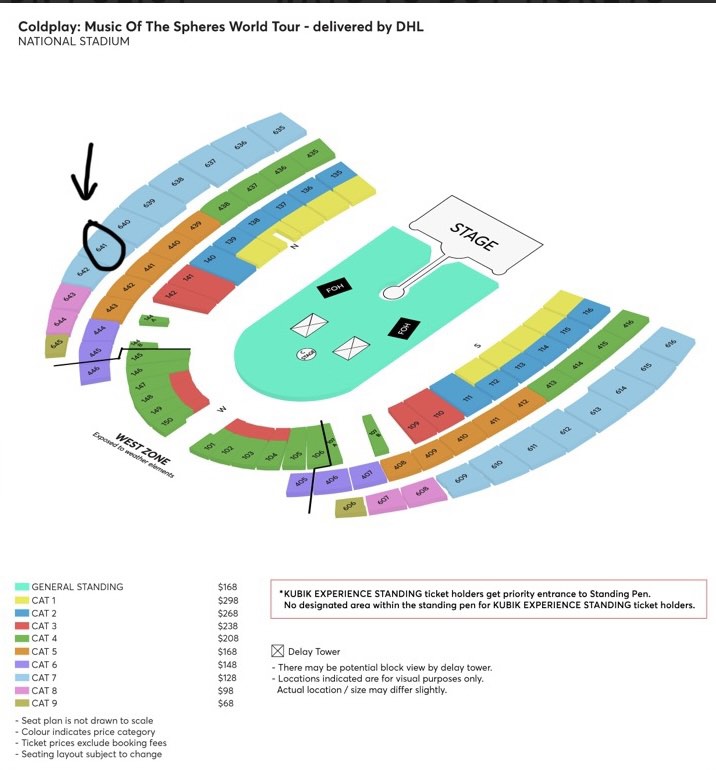 [Reserved] Coldplay 2024 Concert Ticket, Tickets & Vouchers, Event