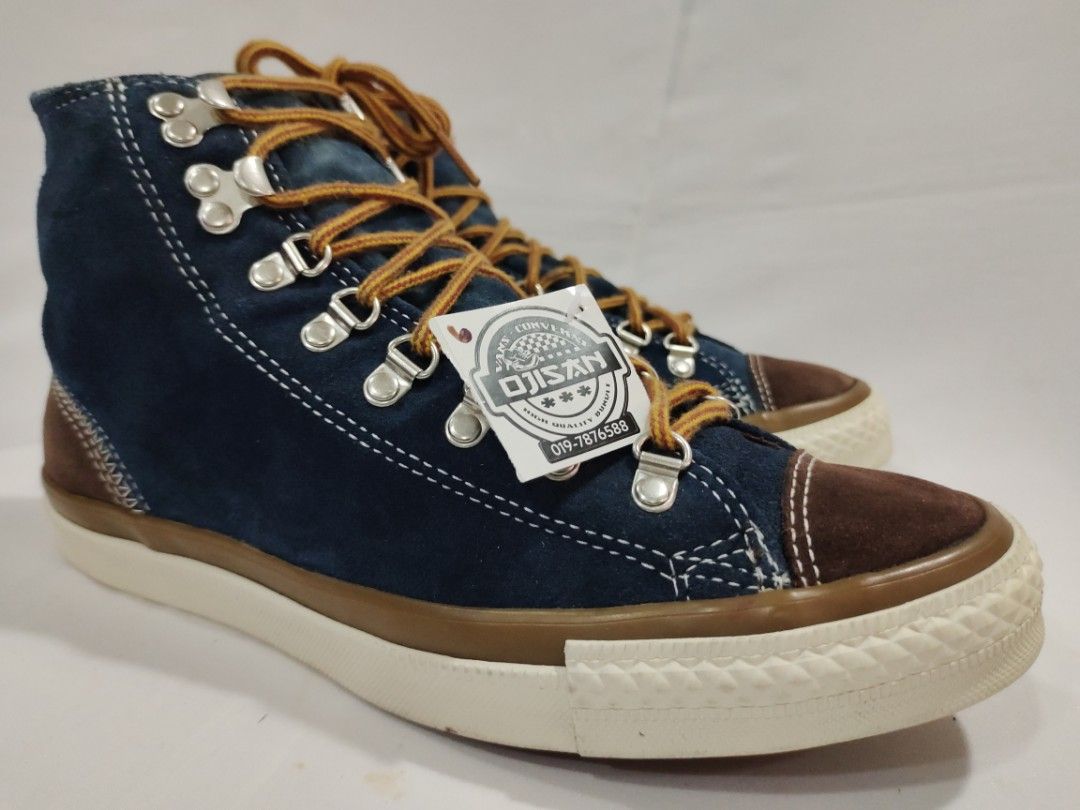 Converse blue 2025 and brown leather