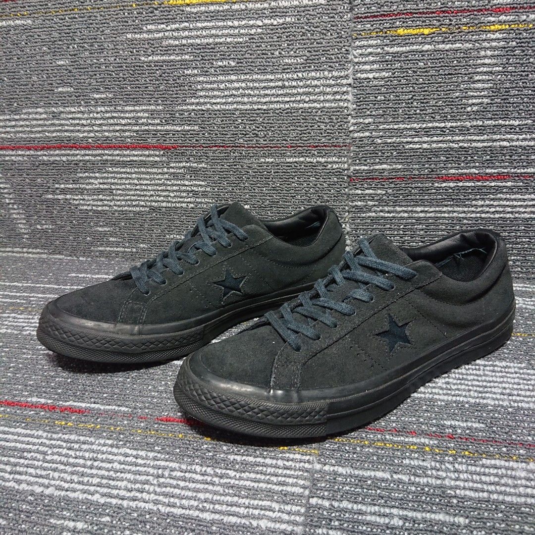 Converse one star discount ox plimsolls in black