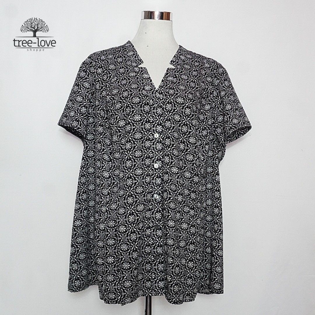 CROFT BARROW Plus Size Buttoned Blouse Women s Fashion Tops