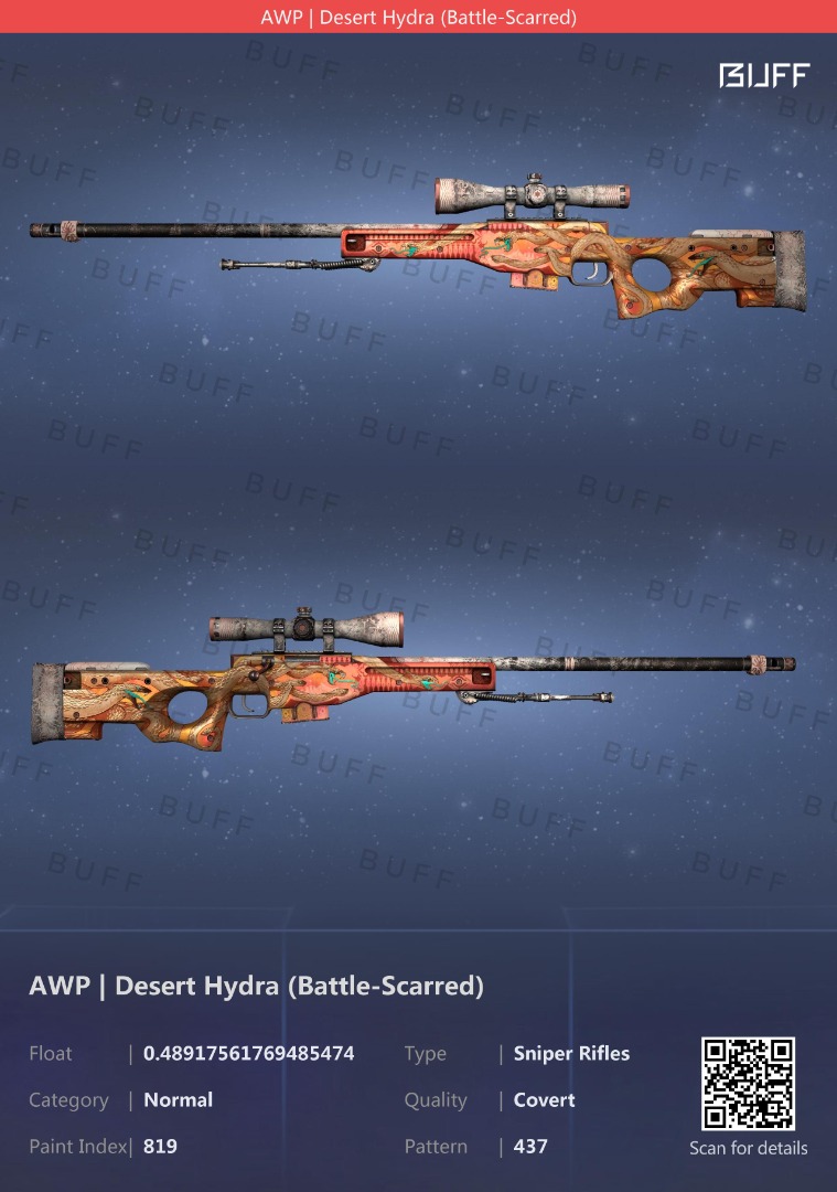 CSGO AWP Desert Hydra BS, Video Gaming, Gaming Accessories, InGame