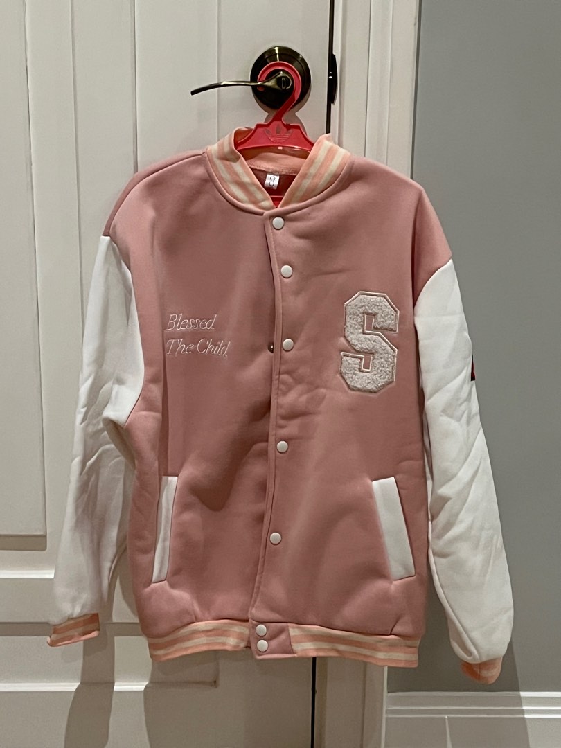 Cute Strawberry Varsity Jacket Women s Fashion Coats Jackets