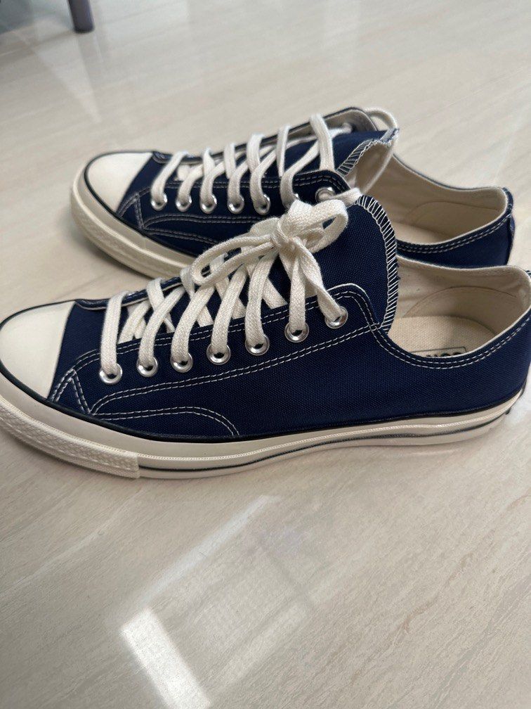 Converse low cut blue on sale