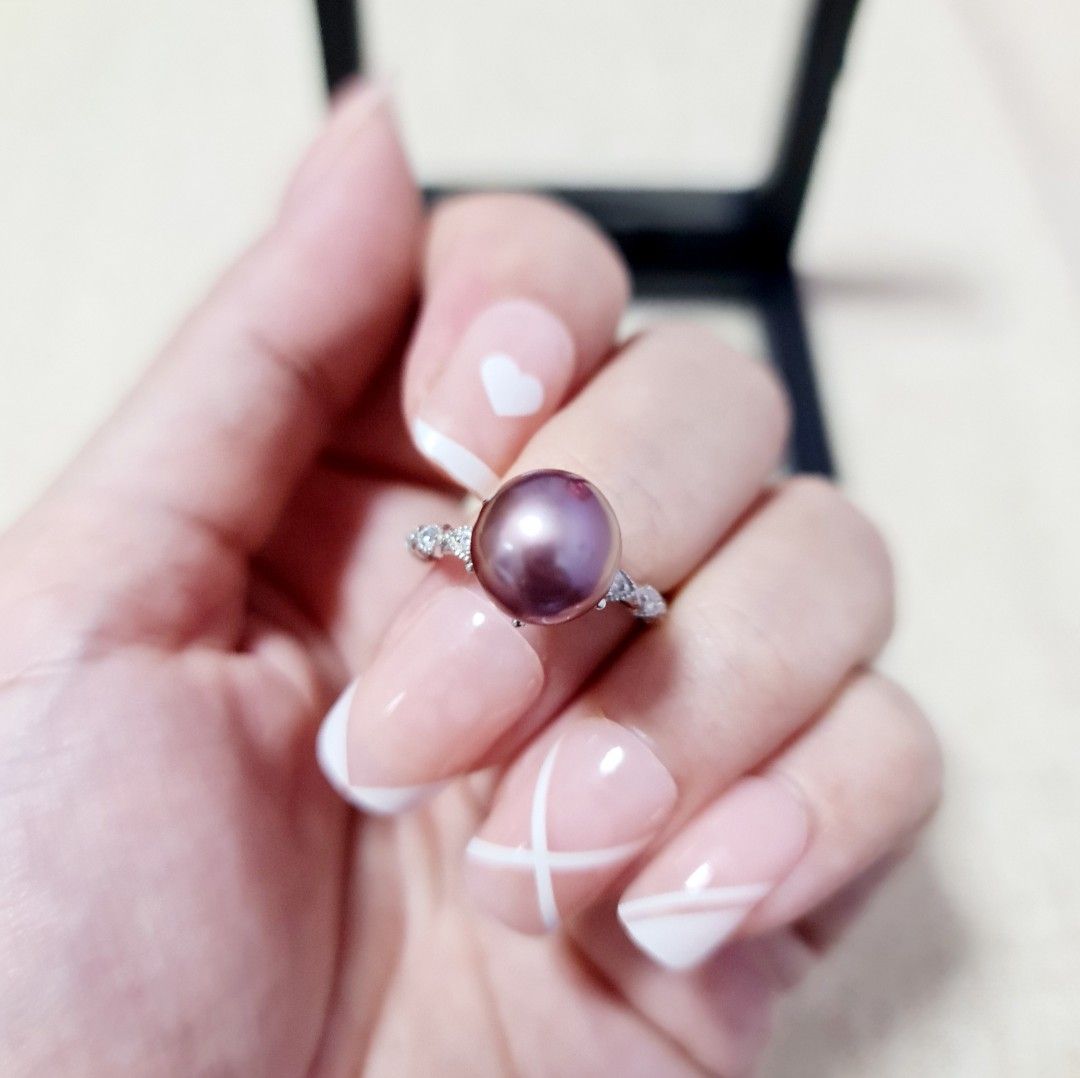 Purple on sale pearl ring