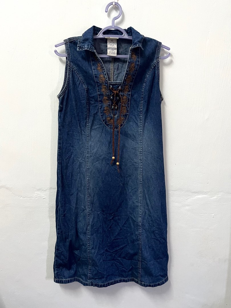 Faded glory denim dress top