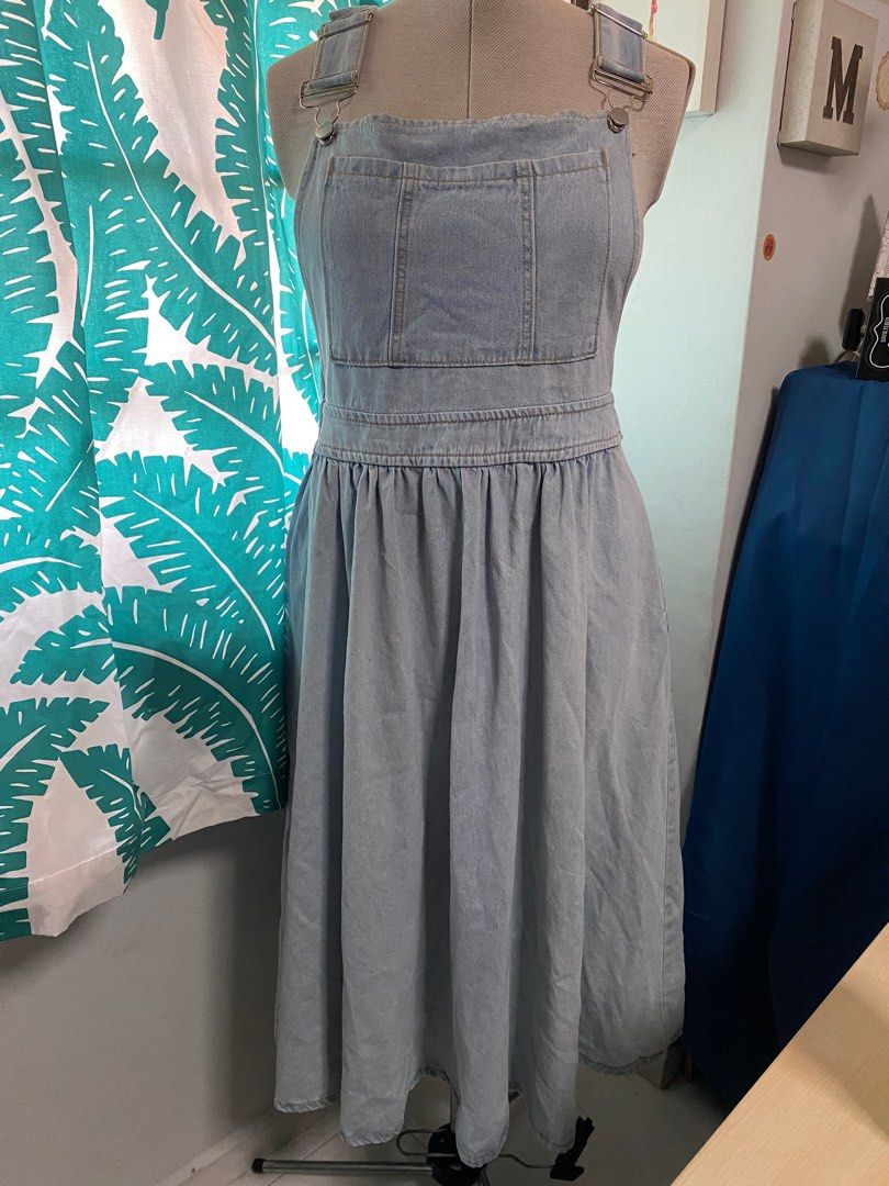 Denim Skirt Overalls Plus size Women s Fashion Bottoms Skirts