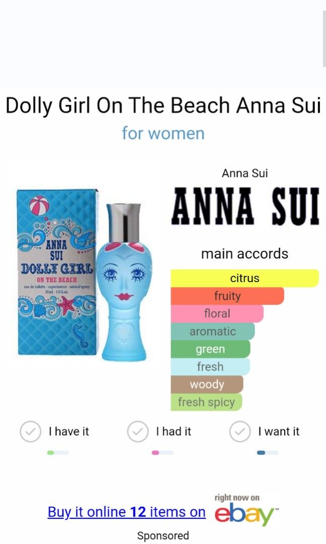 Dolly Girl On The Beach Miniature Parfum 5ml Travel Size by ANNA SUI