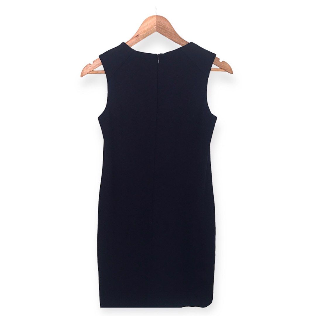 DONNA RICCO Navy Blue Sleeveless Sheath Corporate Work Dress