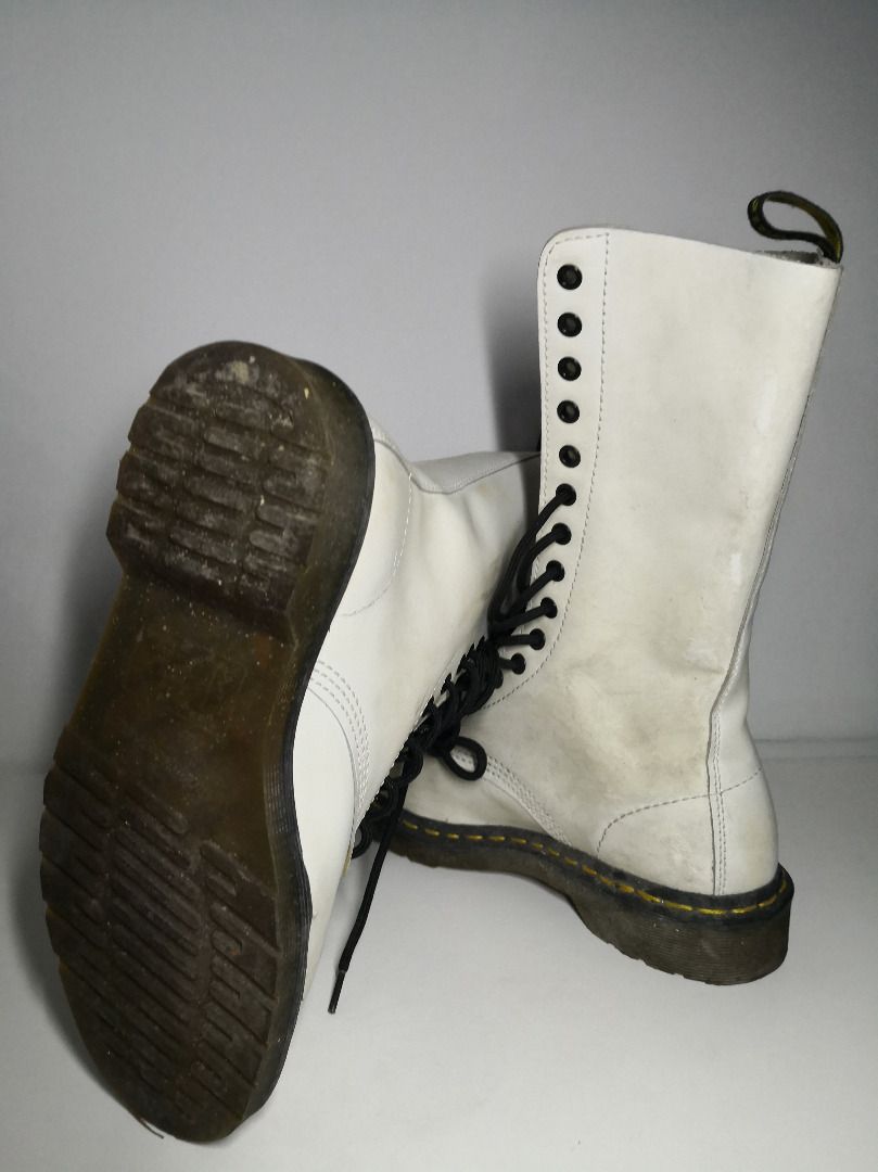 Martens white boots best sale