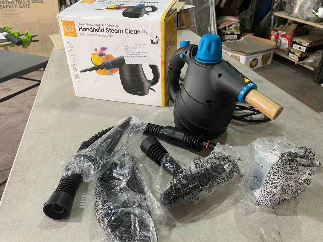 Easy Home Hand Held Steam Cleaner Black, Furniture & Home Living, Cleaning & Homecare Supplies