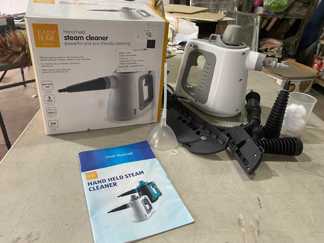 Easy Home Hand Held Steam Cleaner White, Furniture & Home Living
