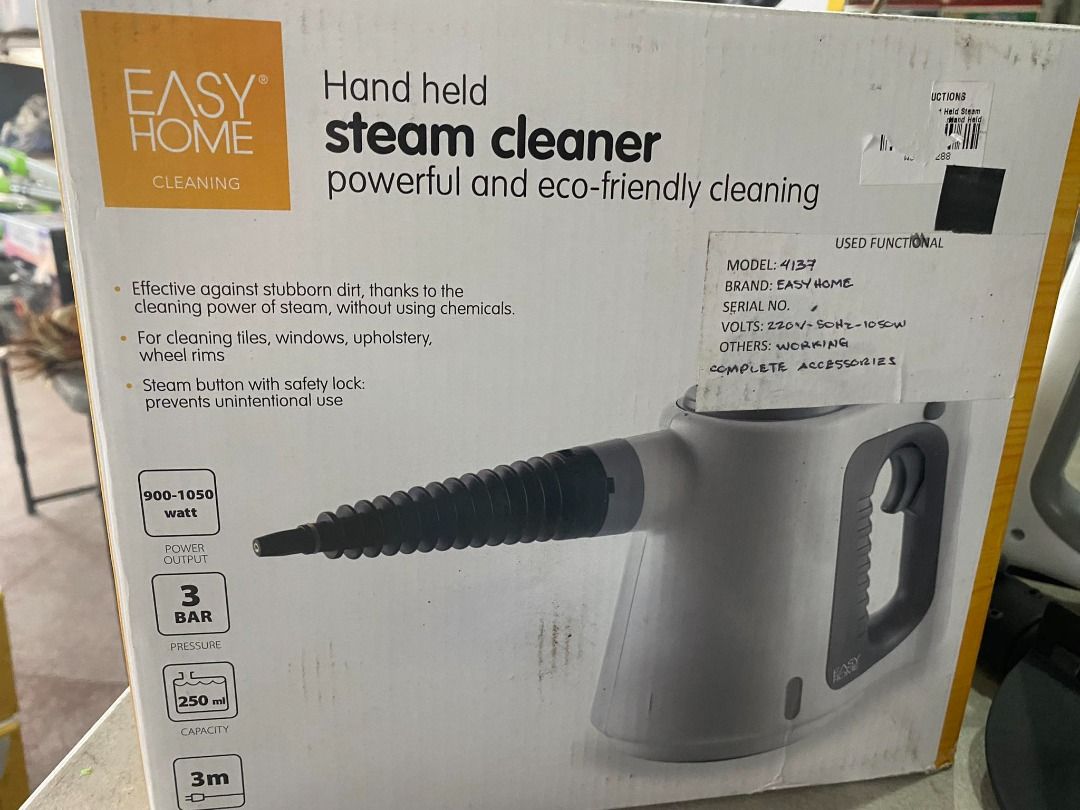 Easy Home Hand Held Steam Cleaner White, Furniture & Home Living