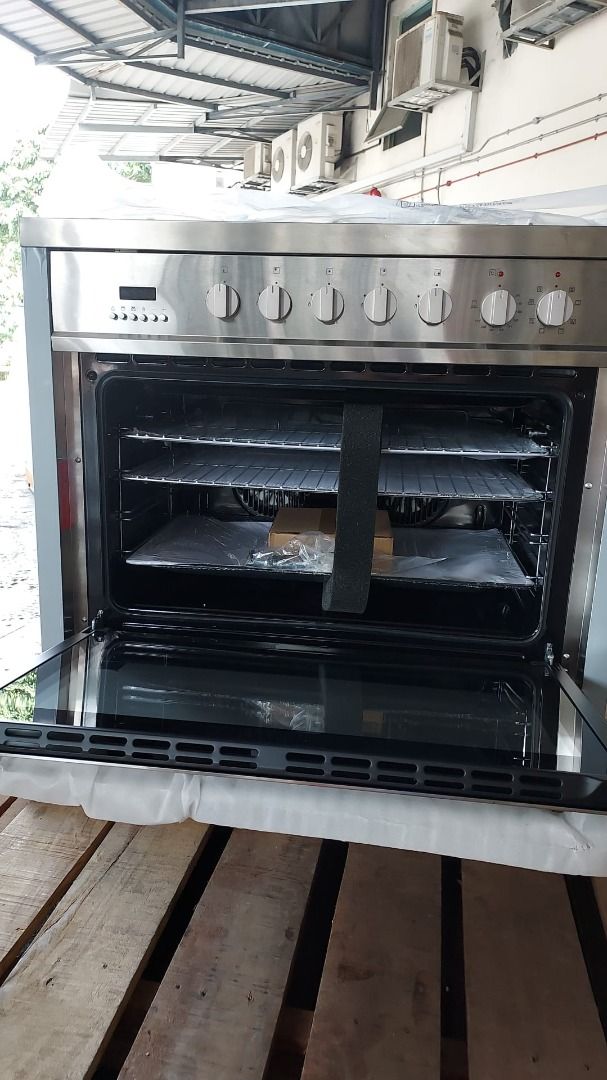 EF 90CM 5 BURNERS FREESTANDING COOKER WITH FULL SIZE OVEN - GC AE 9650 A SS  (New Set with Denter) Free Delivery and Price Negotiable!!!, TV u0026 Home  Appliances, Kitchen Appliances, Ovens