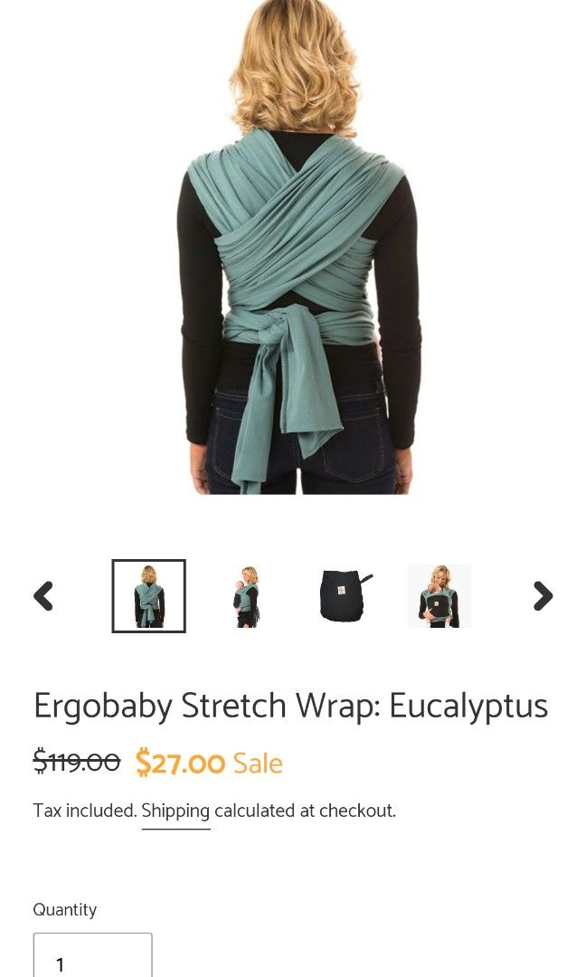 Ergobaby wrap eucalyptus deals