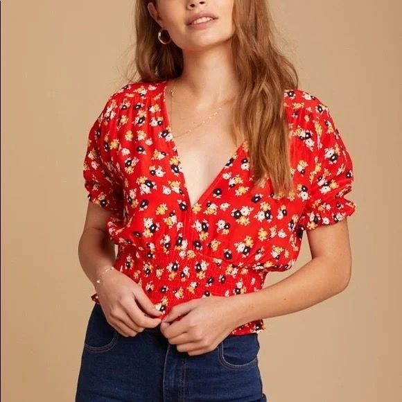 Faithfull the brand first light top Jasmine Floral XS AU6