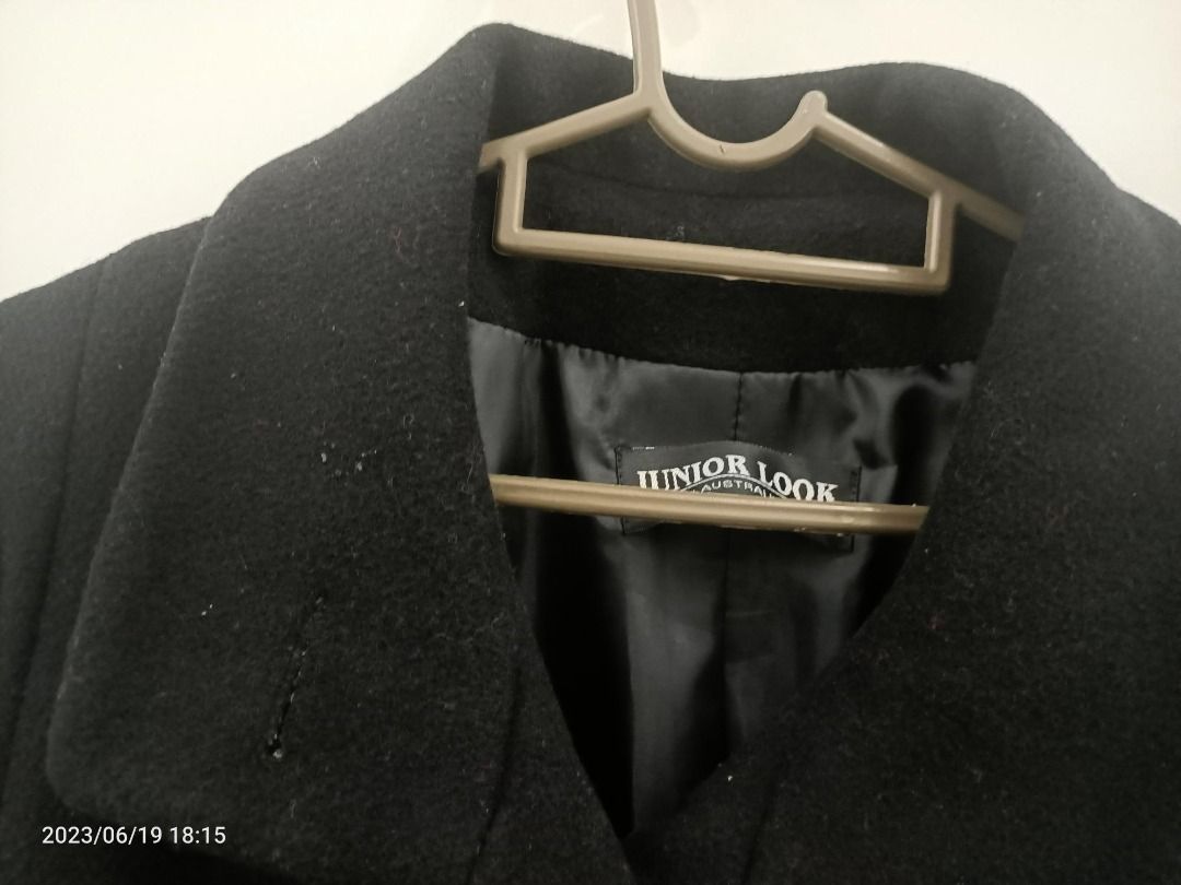 Fire Sales Authentic Black Lady Wool Coat from Myer Junior Look