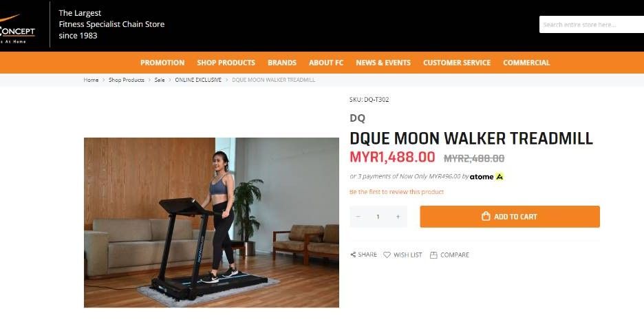 Fitness concept deals online store
