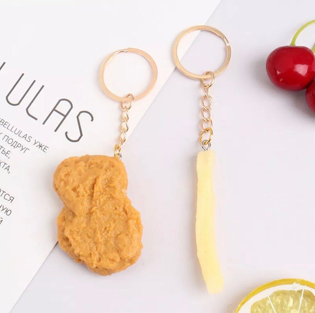 2.1 Fries Nugget Fried Chicken Keychains Hobbies Toys