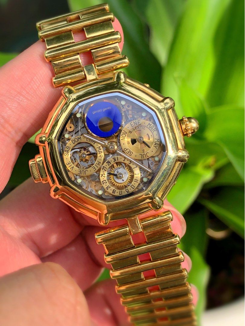 Gerald Genta G.3019.4 Octagonal Skeletonized Perpetual Calendar