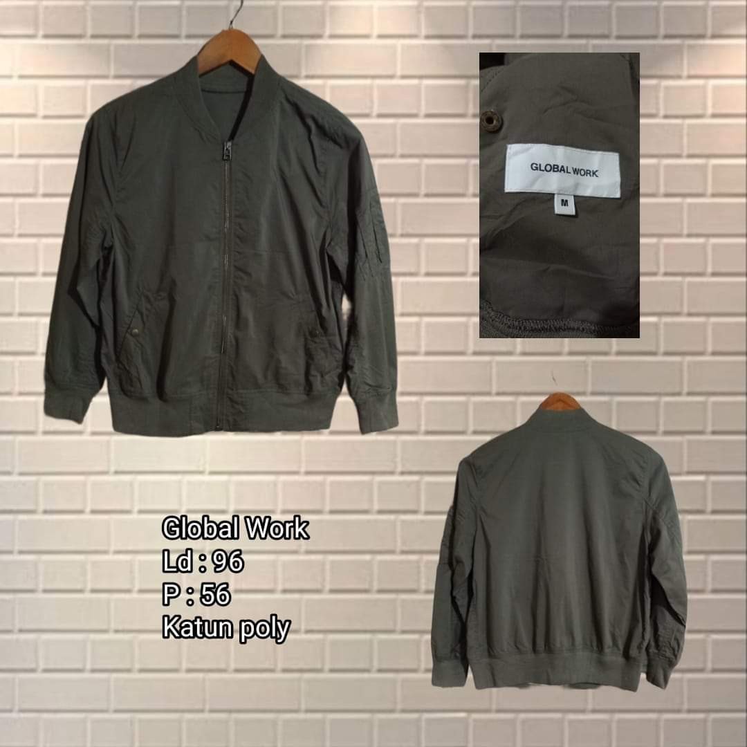 Global Work - Bomber Army Jacket on Carousell