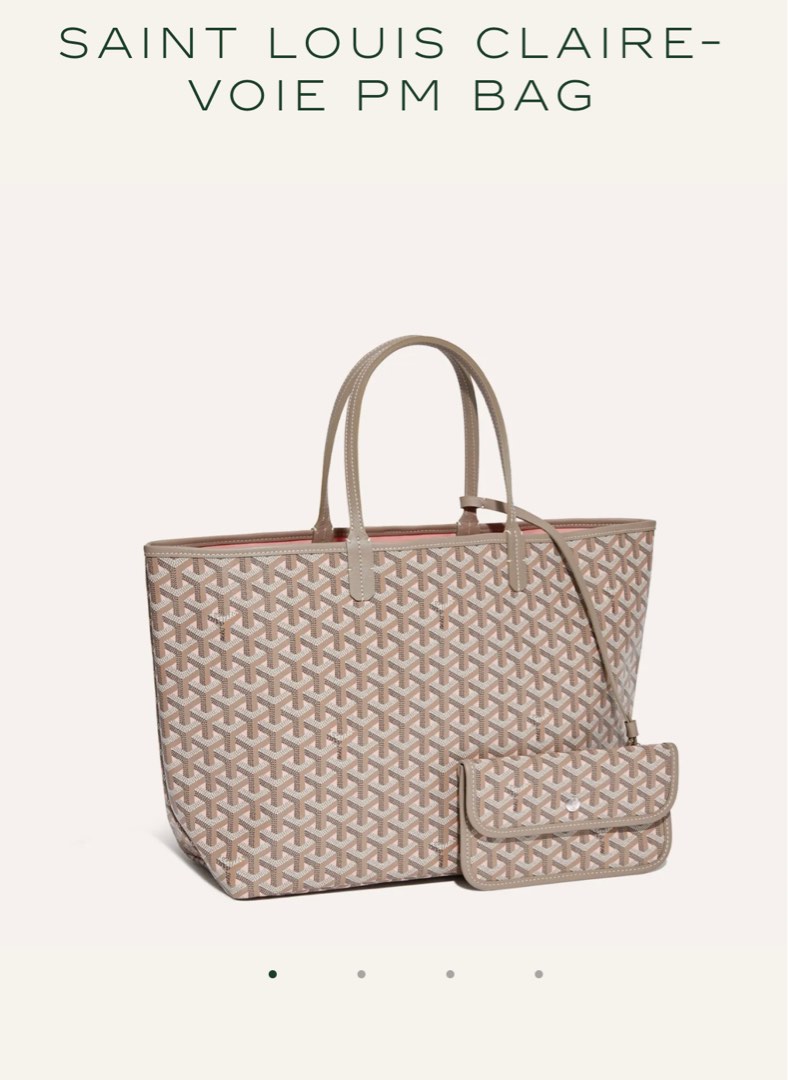 Goyard St Louis PM Claire Voie Grege Pink Brand New Selling at