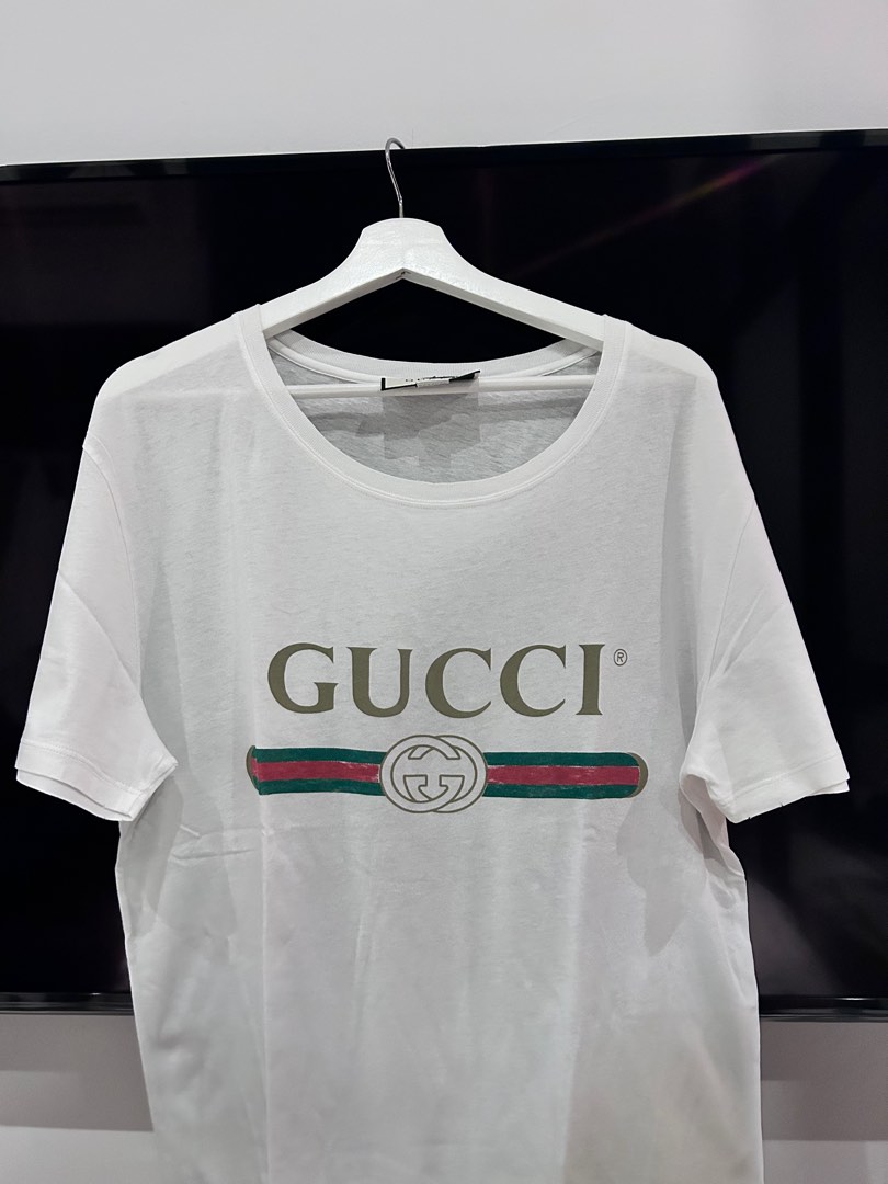 Gucci Classic tee White Black Men s Fashion Tops Sets Tshirts