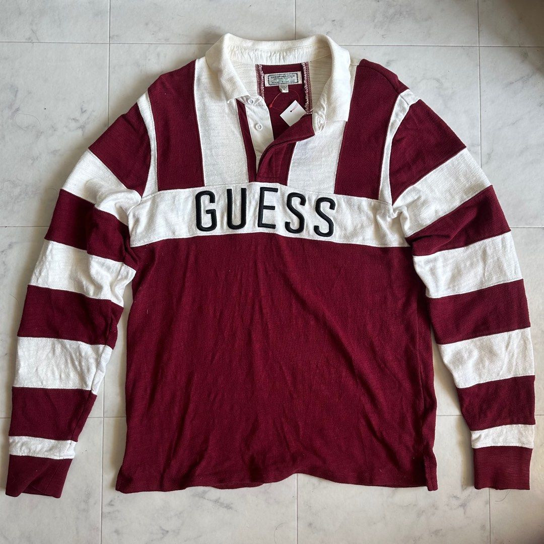 Guess top maroon shirt